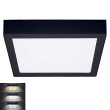 LED Plafondlamp LED/24W/230V 3000/4000/6000K zwart hoekig