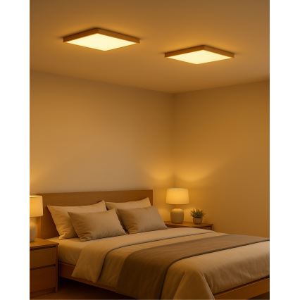LED Plafondlamp LED/24W/230V 3000/4000/6500K 30x30 cm beige