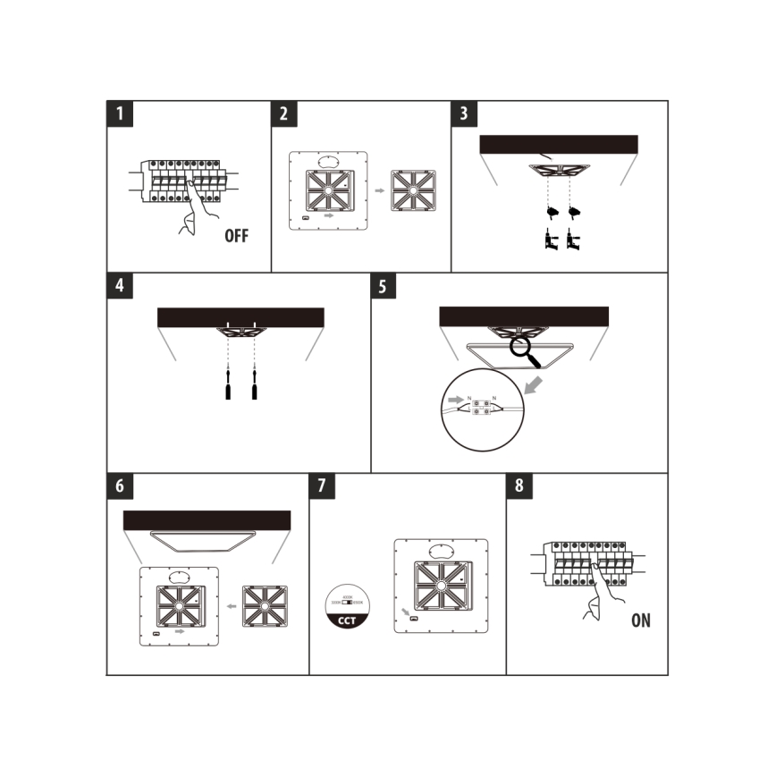 LED Plafondlamp LED/24W/230V 3000/4000/6500K 30x30 cm beige