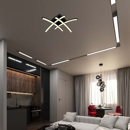 LED Plafondlamp LED/24W/230V 3000K zwart