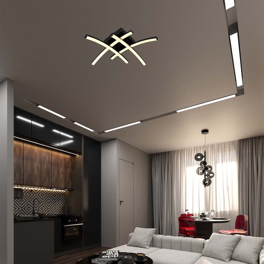LED Plafondlamp LED/24W/230V 3000K zwart