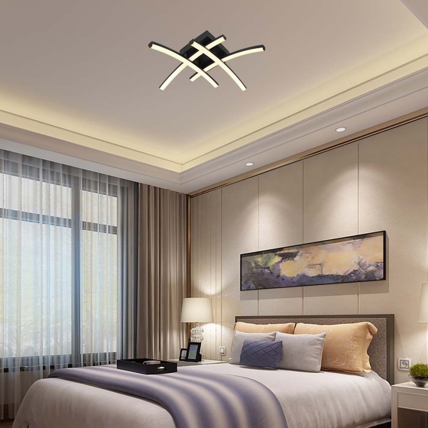 LED Plafondlamp LED/24W/230V 3000K zwart