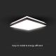 LED Plafondlamp LED/24W/230V 4000K 45x45 cm zwart