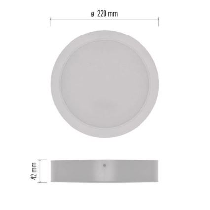 LED plafondlamp LED/24W/230V diameter 22 cm wit