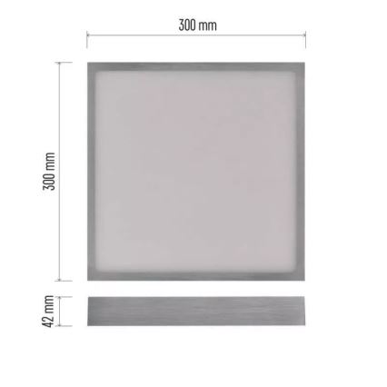 LED Plafondlamp NEXXO LED/28,5W/230V 3000/3500/4000K 30x30 cm mat chroom