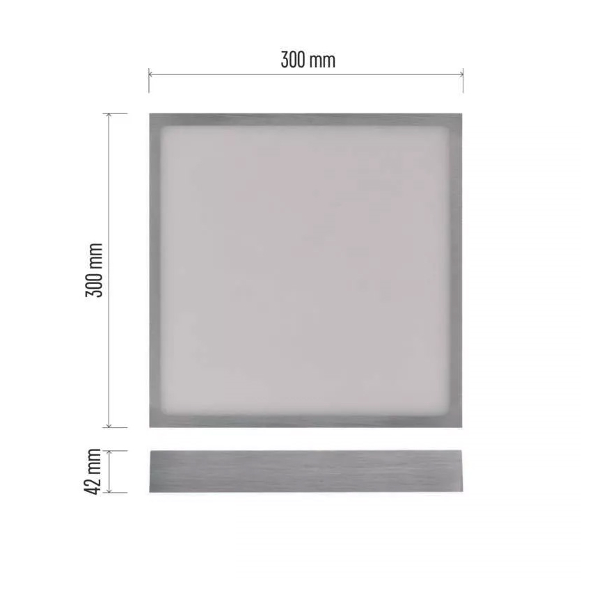 LED Plafondlamp NEXXO LED/28,5W/230V 3000/3500/4000K 30x30 cm mat chroom