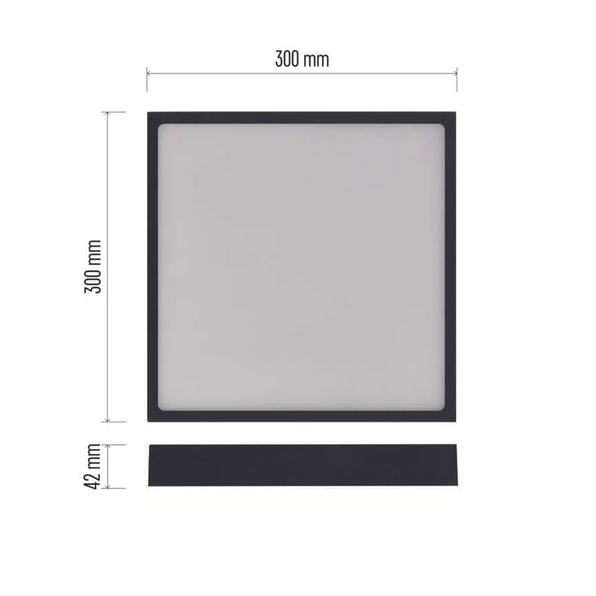 LED Plafondlamp NEXXO LED/28,5W/230V 3000/3500/4000K 30x30 cm zwart