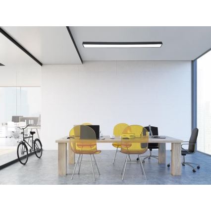 LED Plafondlamp LED/32W/230V 4000K 120x7 cm zwart