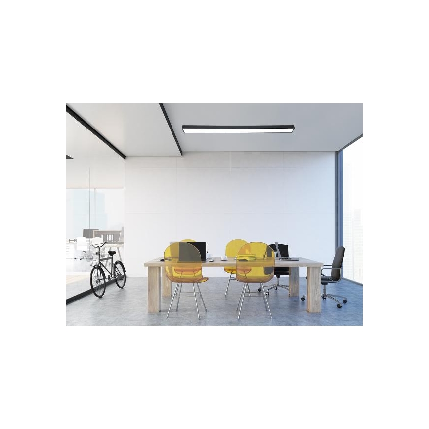 LED Plafondlamp LED/32W/230V 4000K 120x7 cm zwart