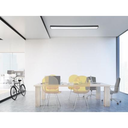 LED Plafondlamp LED/32W/230V 4000K 120x7 cm zwart