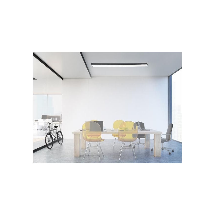 LED Plafondlamp LED/32W/230V 4000K 120x7 cm zwart