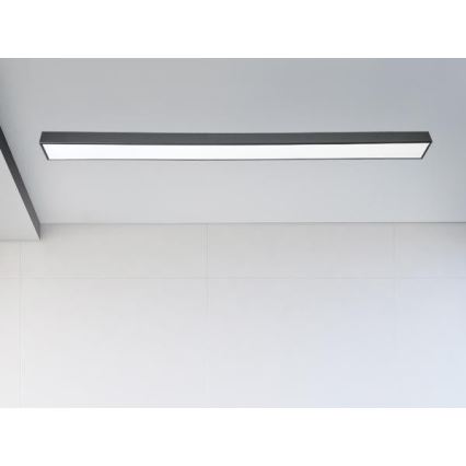 LED Plafondlamp LED/32W/230V 4000K 120x7 cm zwart