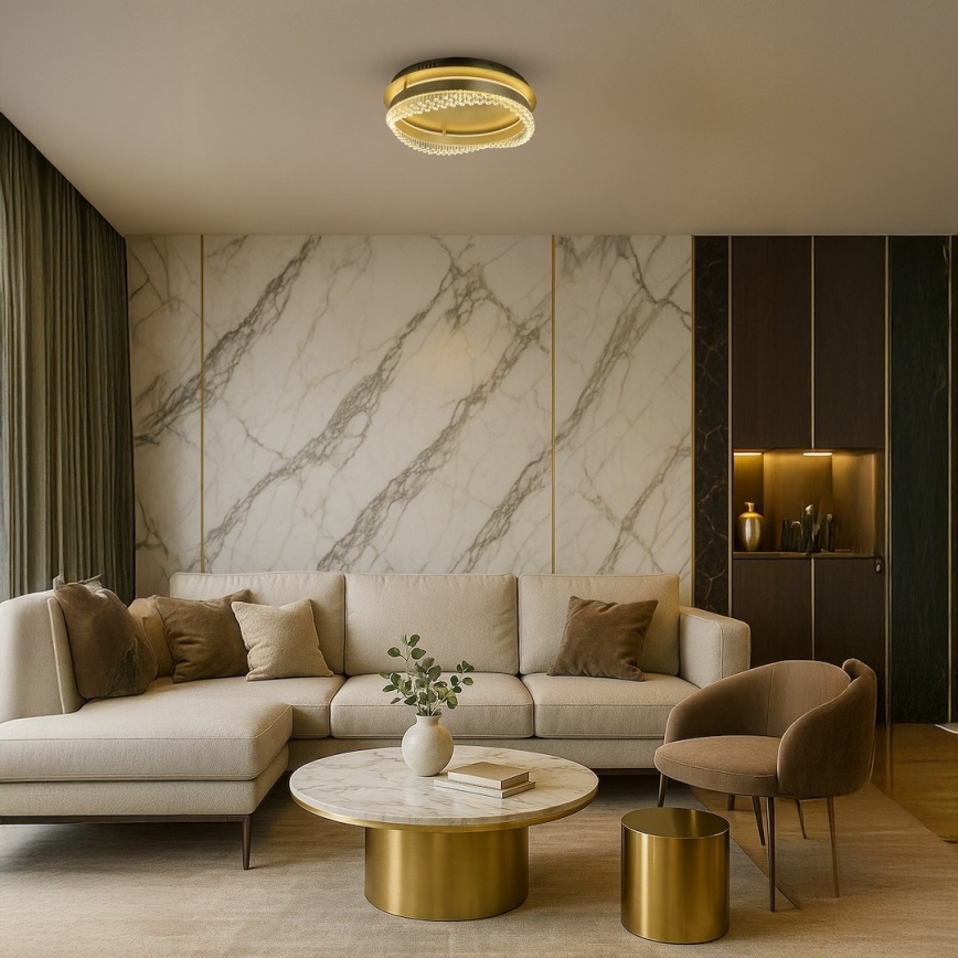 LED-plafondlamp LED/36W/230V Ø 43 cm goudkleurig