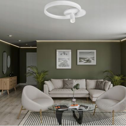 LED plafondlamp LED/38W/230V + 1xGU10/30W wit