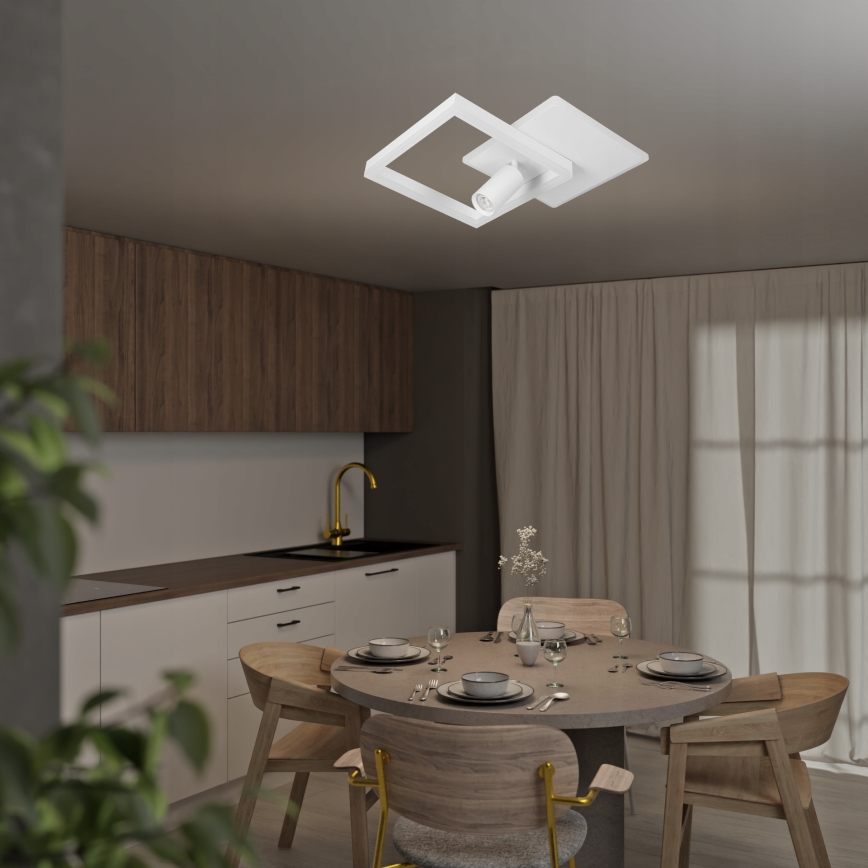 LED plafondlamp LED/38W/230V + 1xGU10/30W wit