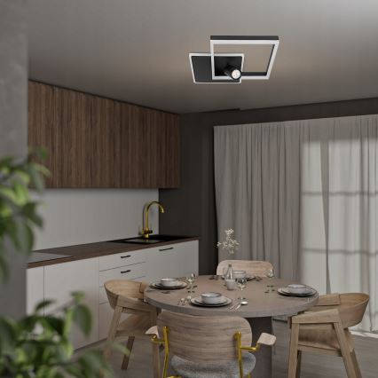 LED plafondlamp LED/38W/230V + 1xGU10/30W zwart