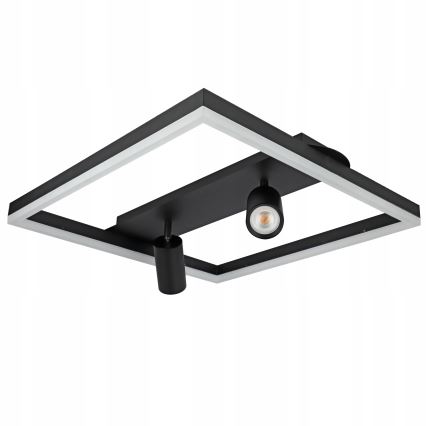 LED plafondlamp LED/38W/230V + 2xGU10/30W zwart