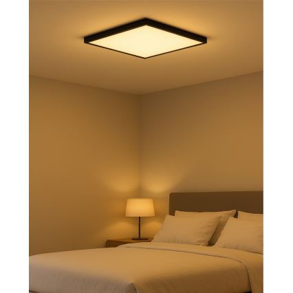 LED-plafondlamp LED/40W/230V 3000/4000/6500K 50x50 cm zwart