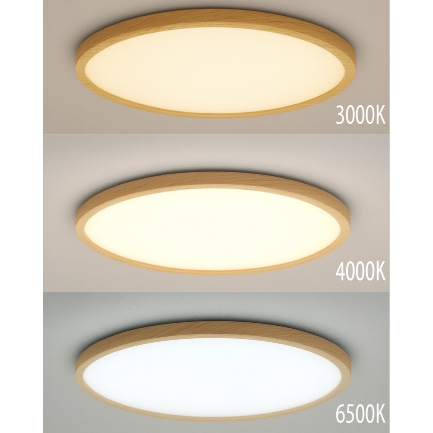 LED-plafondlamp LED/40W/230V 3000/4000/6500K Ø 50 cm beige