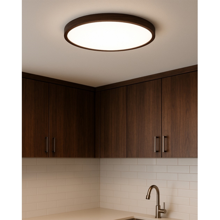 LED plafondlamp LED/40W/230V 3000/4000/6500K Ø 50 cm bruin