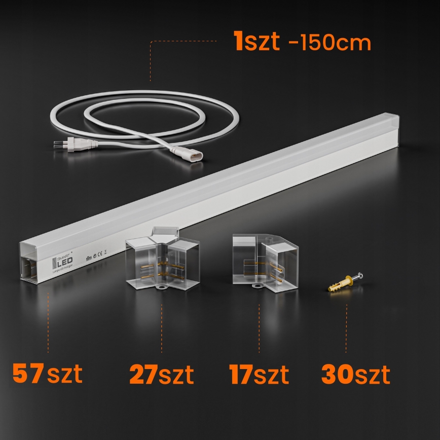 LED plafondlamp HEXAGON LED/456W/85-265V 6500K 522x298 cm CRI 90 IP54 wit