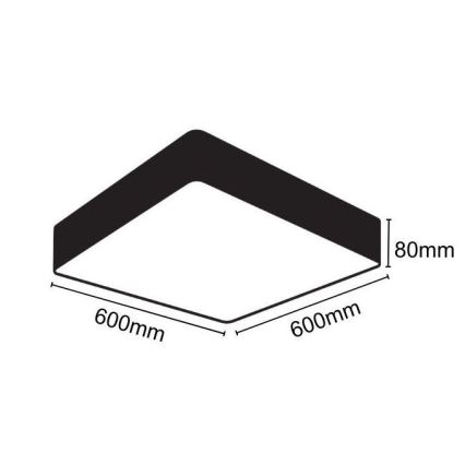 LED Plafondlamp LED/65W/230V 4000K 60x60 cm