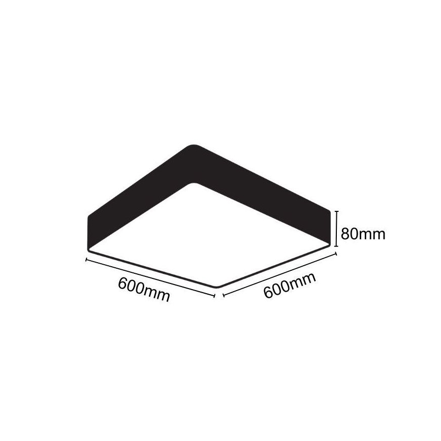 LED Plafondlamp LED/65W/230V 4000K 60x60 cm