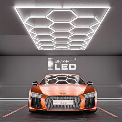 LED-plafondlamp HEXAGON LED/696W/85-265V 4000K 484x243 cm CRI 90 IP54 wit