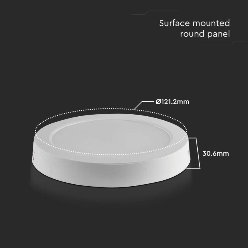LED Plafondlamp LED/6W/230V 4000K diameter 12 cm wit