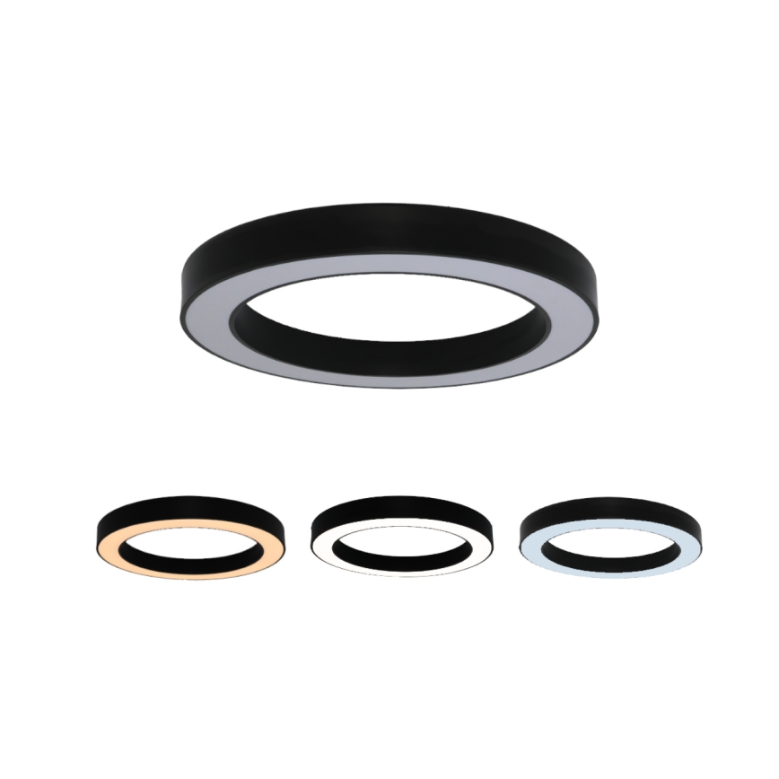 LED-plafondlamp LED/80W/230V 3000/4000/6500K Ø 80 cm zwart