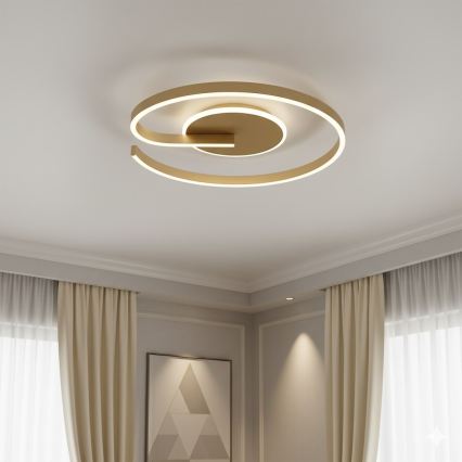 LED plafondlamp LORENZO LED/22W/230V Ø 50 cm goud