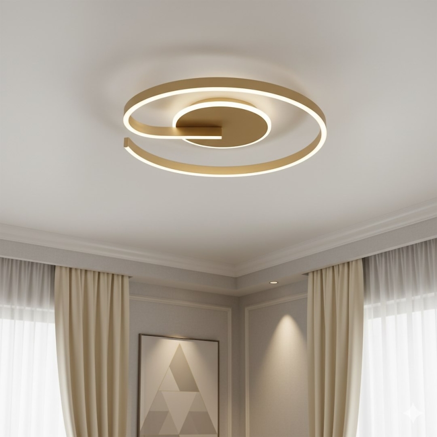 LED plafondlamp LORENZO LED/22W/230V Ø 50 cm goud