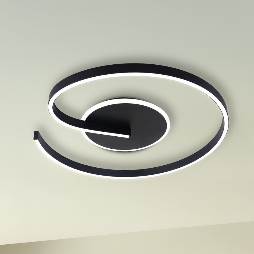 LED-plafondlamp LORENZO LED/22W/230V Ø 50 cm zwart