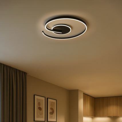 LED-plafondlamp LORENZO LED/22W/230V Ø 50 cm zwart