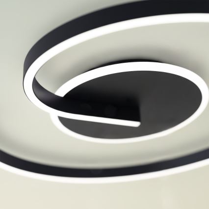 LED-plafondlamp LORENZO LED/22W/230V Ø 50 cm zwart