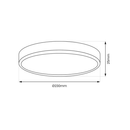 LED Plafondlamp MAQ LED/18W/230V 3000/4000/6500K IP40 zwart