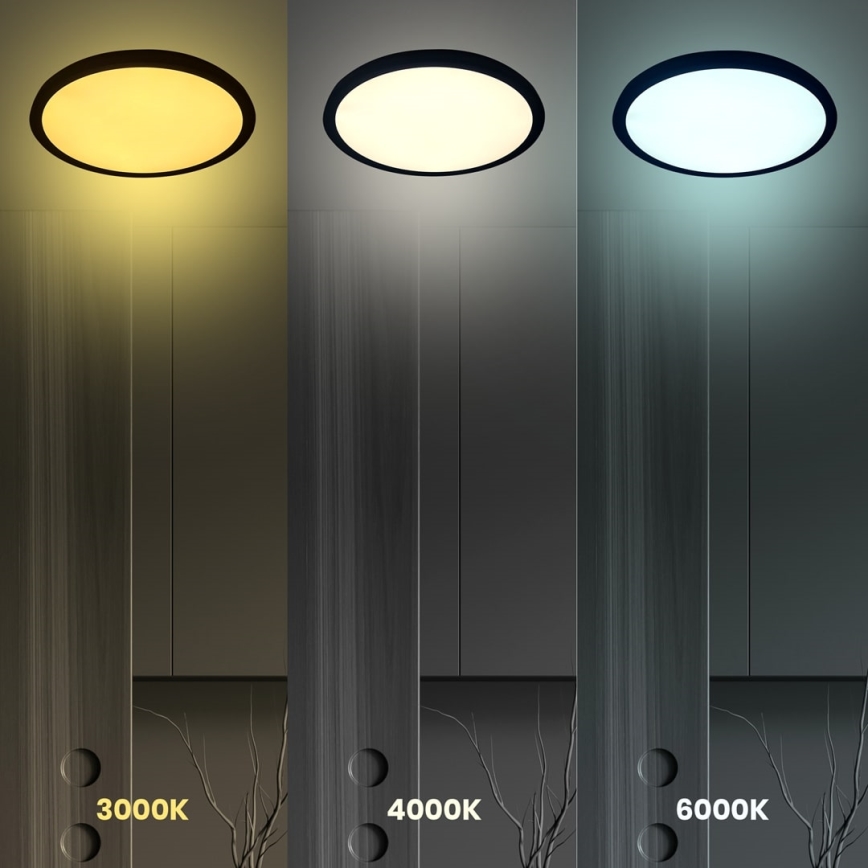 LED Plafondlamp MAQ LED/50W/230V 3000/4000/6500K IP40 zwart