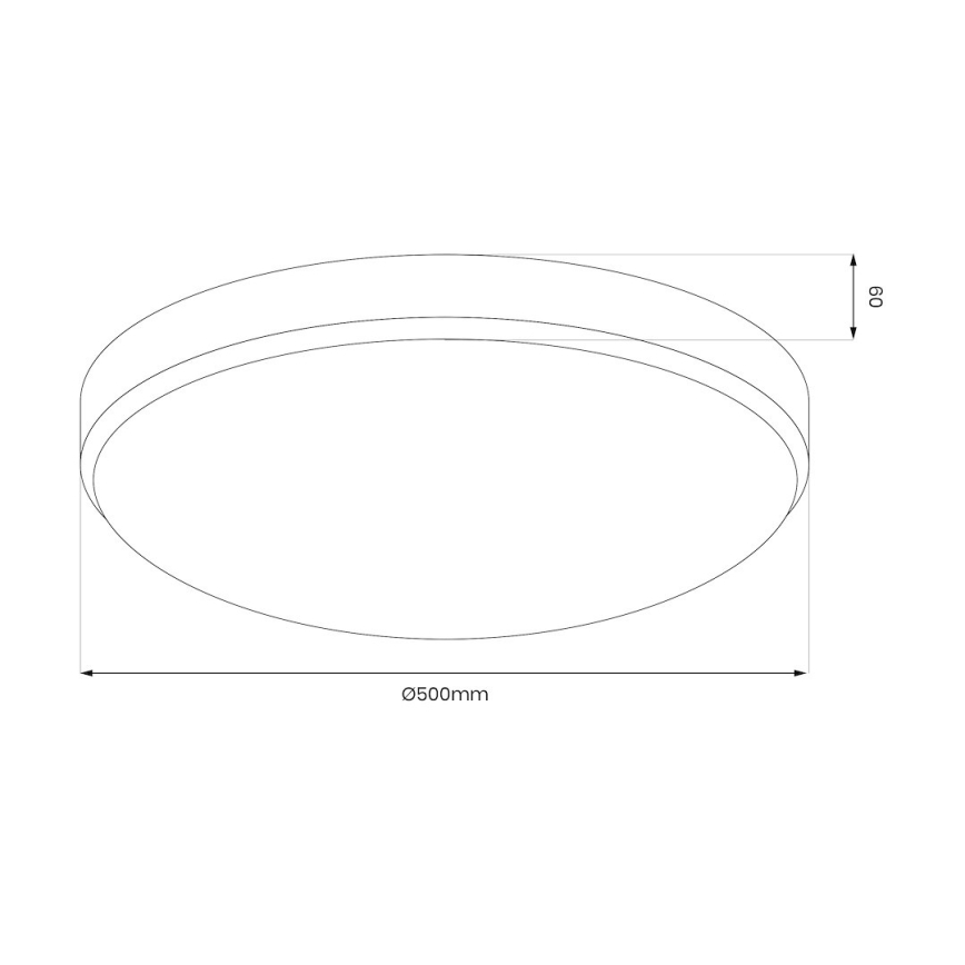 LED plafondlamp MAYA LED/36W/230V Ø 50 cm zwart