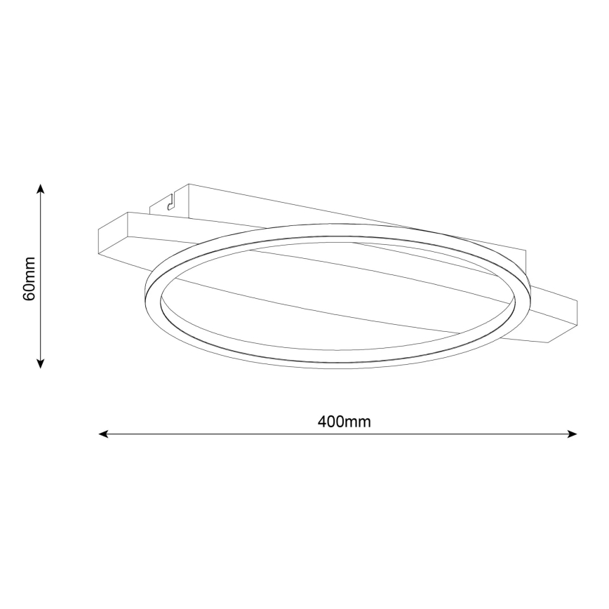 LED-plafondlamp MELISA LED/12W/230V 30x40 cm van dennenhout