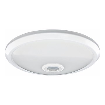 LED plafondlamp met bewegings- en schemersensor LED/12W/230V Ø 29 cm wit