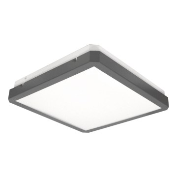 LED-plafondlamp met bewegings- en schemersensor RAVA LED/38W/230V 4000K 41x41 cm antraciet