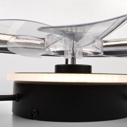 LED Dimbare plafondlamp met ventilator FARGO LED/37W/230V zwart + afstandsbediening