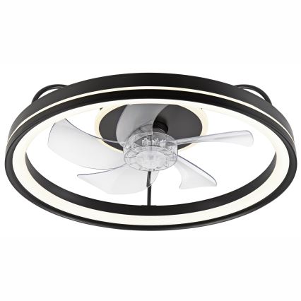 LED Dimbare plafondlamp met ventilator FARGO LED/37W/230V zwart + afstandsbediening