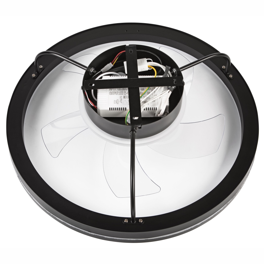 LED Dimbare plafondlamp met ventilator FARGO LED/37W/230V zwart + afstandsbediening