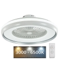 LED Plafondlamp met een ventilator LED/45W/230V 3000/4000/6500K grijs + afstandsbediening