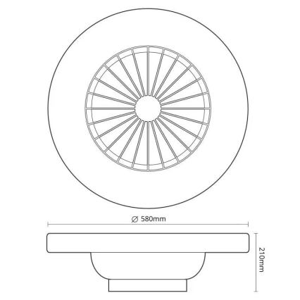 LED Dimbare plafondlamp met ventilator OPAL LED/72W/230V 3000-6500K + afstandsbediening