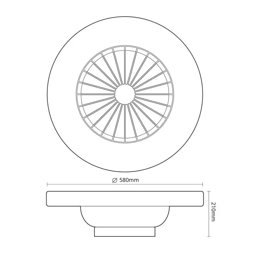 LED Dimbare plafondlamp met ventilator OPAL LED/72W/230V 3000-6500K + afstandsbediening