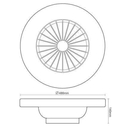 LED Dimbare plafondlamp met ventilator STAR LED/48W/230V 3000-6500K + afstandsbediening