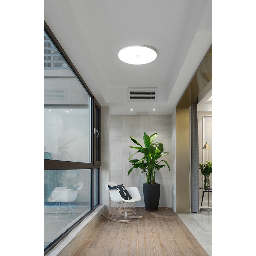 LED-plafondlamp met schemer- en bewegingssensor MORETTI LED/24W/230V pr. 30 cm IP40 6500K