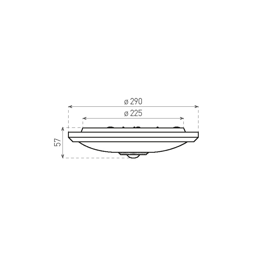 LED Plafondlamp met sensor en noodmodule MANA LED/12W/230V 1500 mAh 4000K